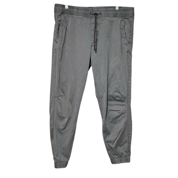 ZARA Gray Pull On Drawstring Waist Joggers size large - Picture 2 of 9